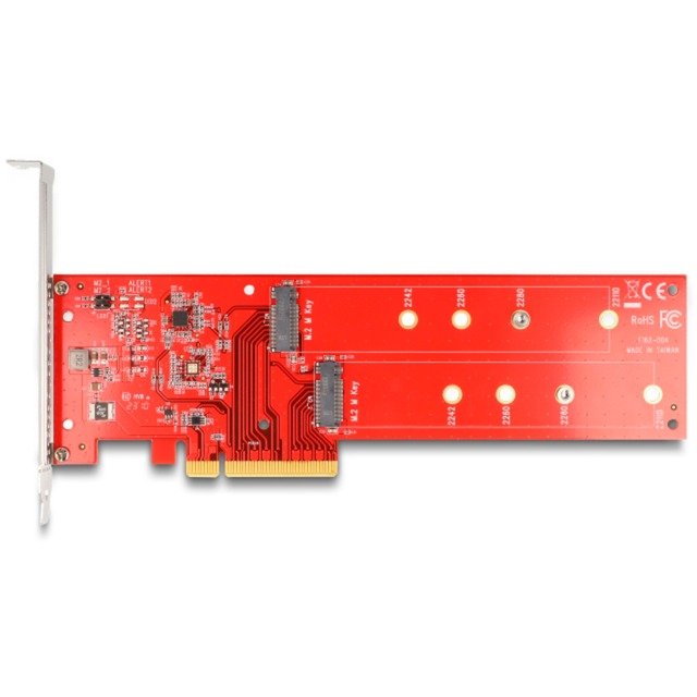 DeLOCK PCI Express x8 Karte auf 2 x intern NVMe M.2 Key M 110 mm - Imagen 3
