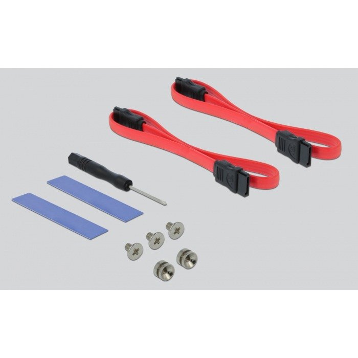 DeLOCK PCIe x16 Karte > 1 x M.2 Key B + 1 x NVMe M.2 Key M + 1 x mSATA - Imagen 4