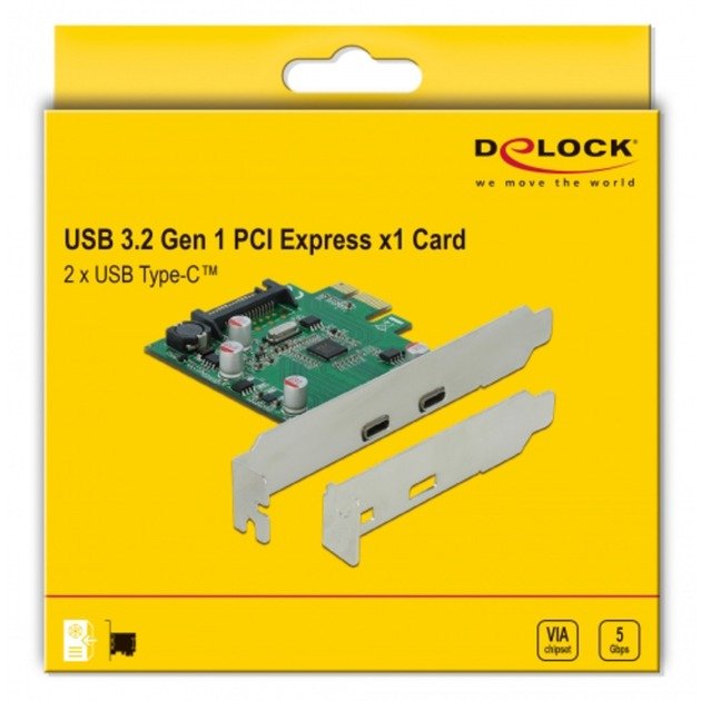 DeLOCK PCIe x1 > 2x extern SuperSpeed USB 3.2 Gen 1 - Imagen 4