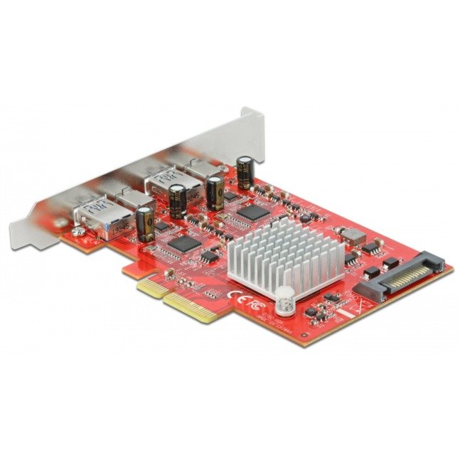 DeLOCK PCIe x4> 2x USB 3.2 Gen 2 Typ-A + 2x USB-C - Imagen 2