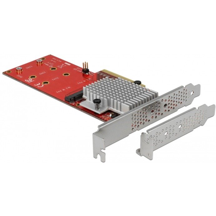 DeLOCK PCIe x8>2x int. NVMe M.2 Key M LP - Imagen 2
