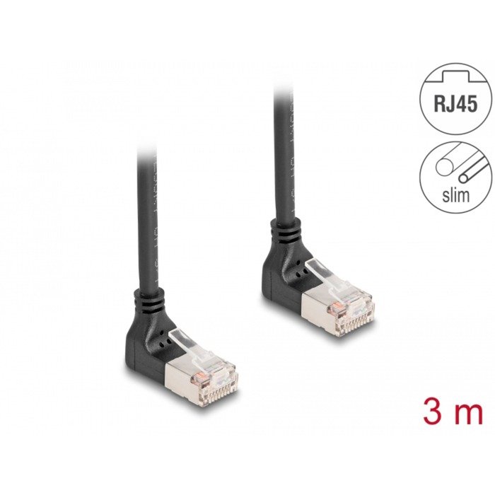 DeLOCK Patchkabel RJ-45 Cat.6a S/FTP Negro - Imagen 2