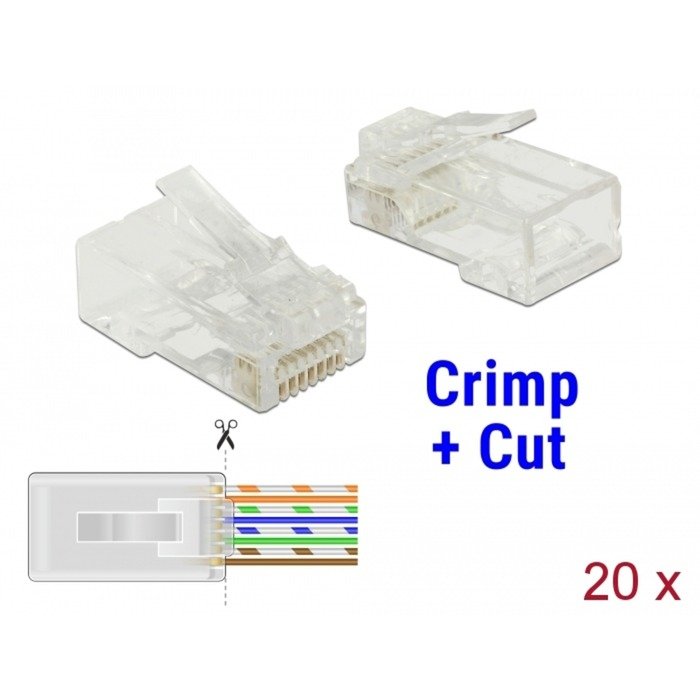 DeLOCK RJ-45 Crimp+Cut Stecker Cat.5e UTP
