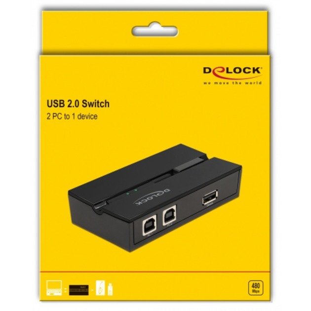 DeLOCK USB 2.0 Switch für 2 PC an 1 Gerät Negro - Imagen 4
