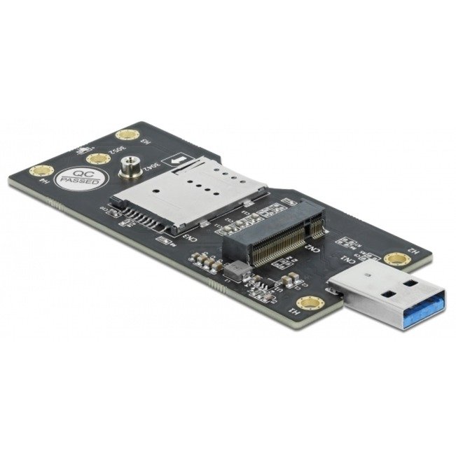 DeLOCK USB 3.2 Gen 1 Konverter Typ-A Stecker zu M.2 Key B mit SIM Slot
