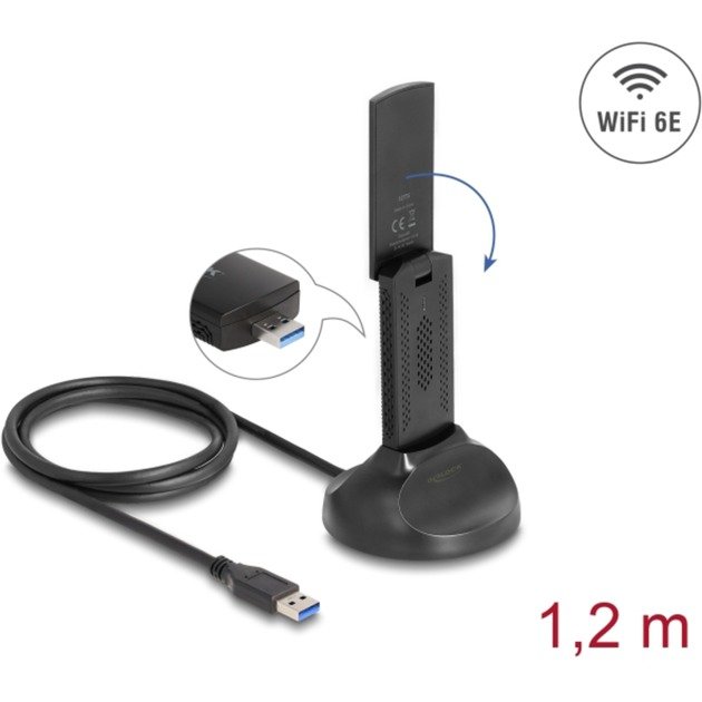 DeLOCK Wi-Fi 6E Dualband WLAN USB Adapter AX3000 - Imagen 3