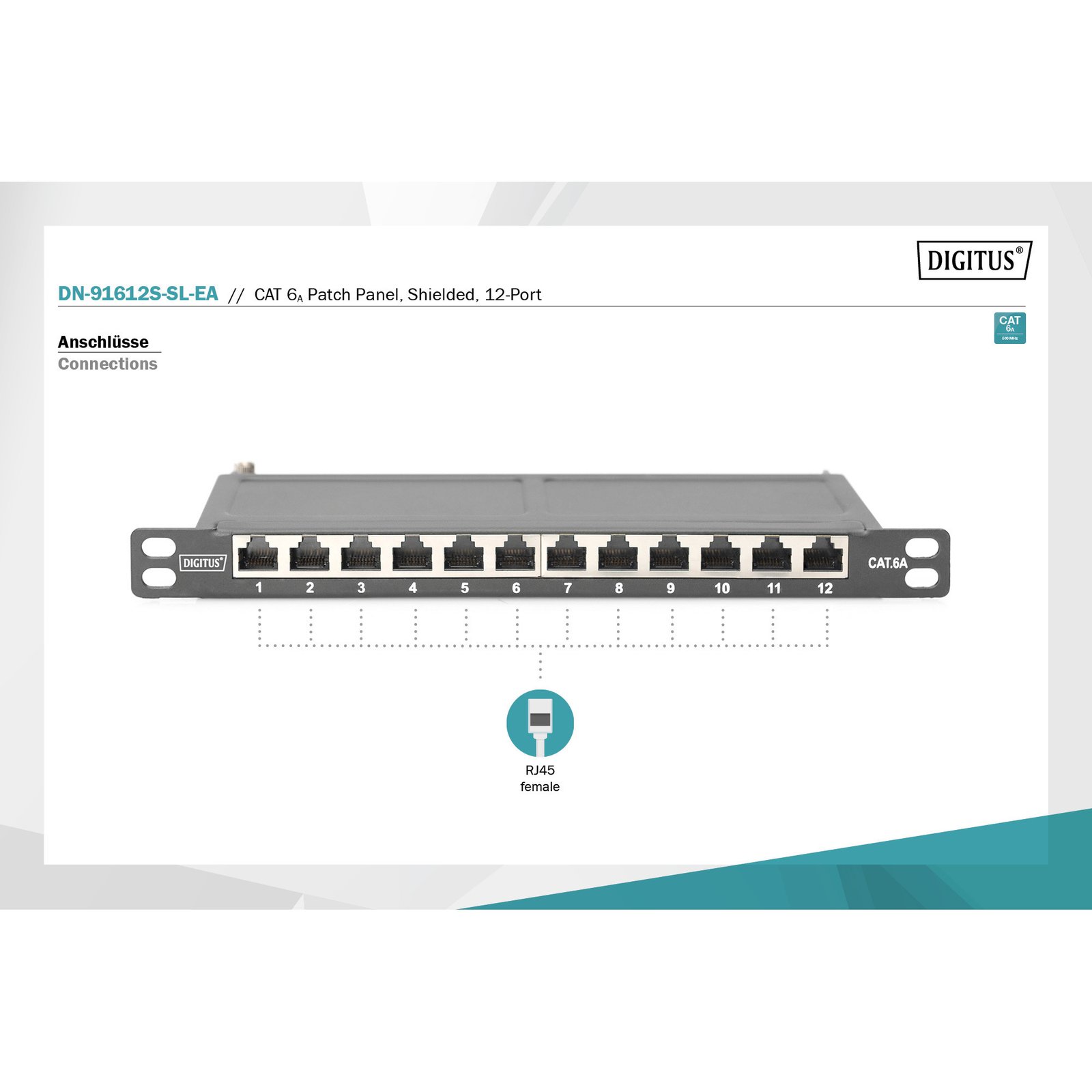 Digitus 10" Slim Patchpanel DN-91612S-SL-EA Negro - Imagen 5