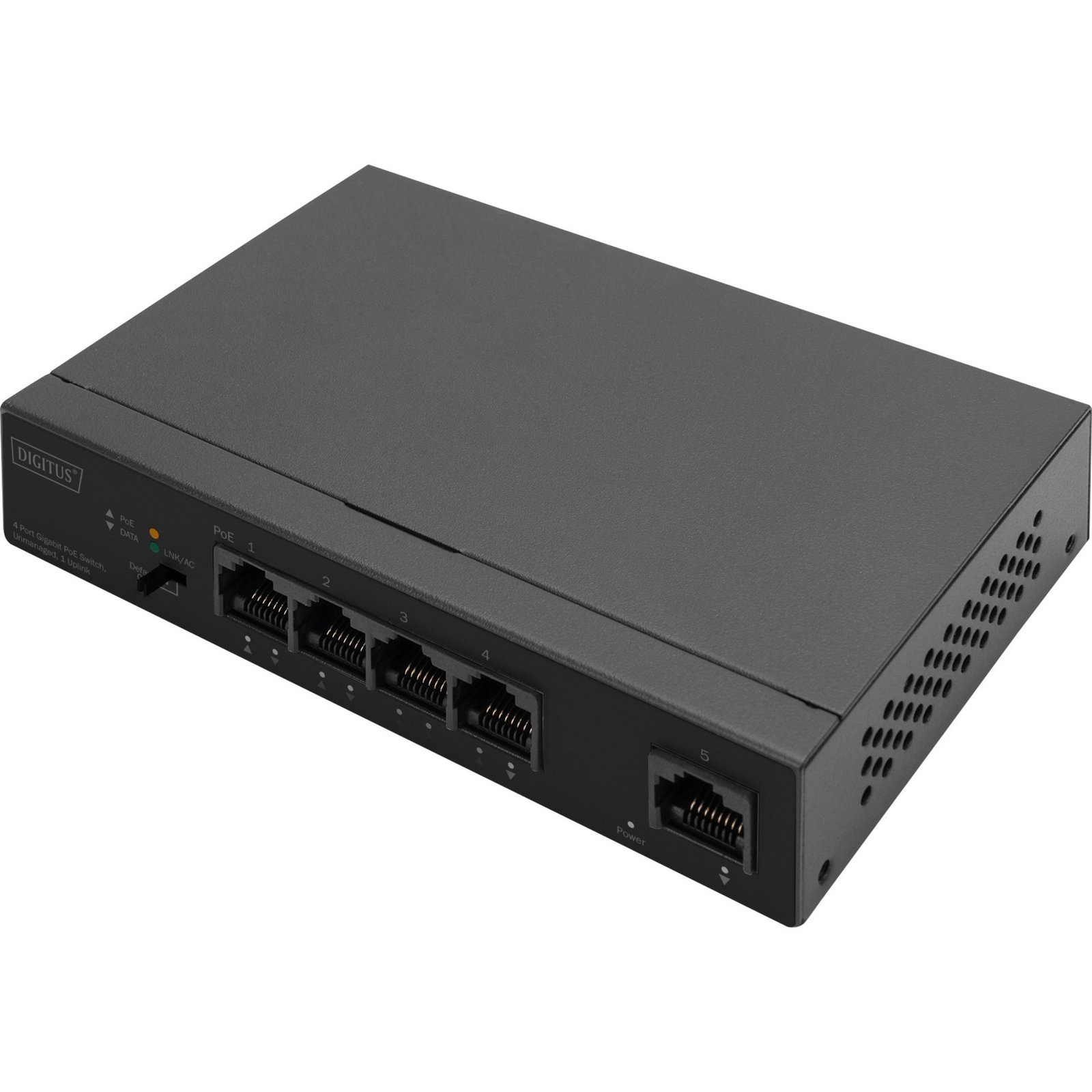 Digitus 4+1-Port Gigabit PoE Negro