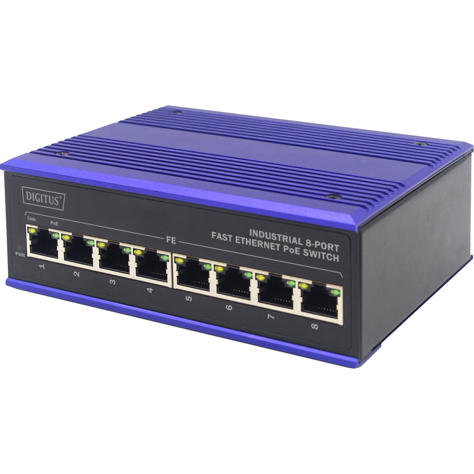 Digitus 8 Port Fast Ethernet Netzwerk PoE Switch