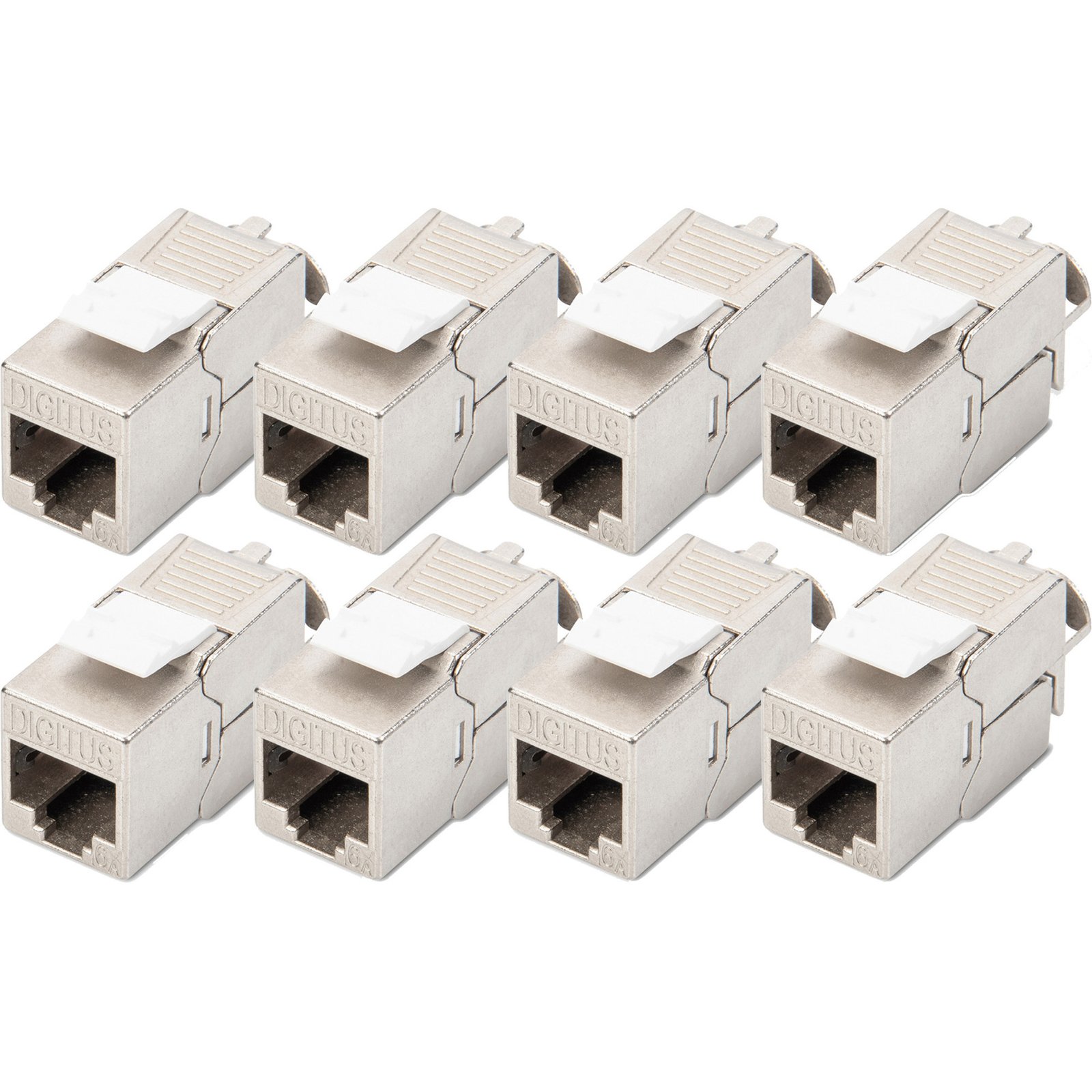 Digitus CAT 6A Keystone Modul geschirmt werkzeugfrei 8 Stk.