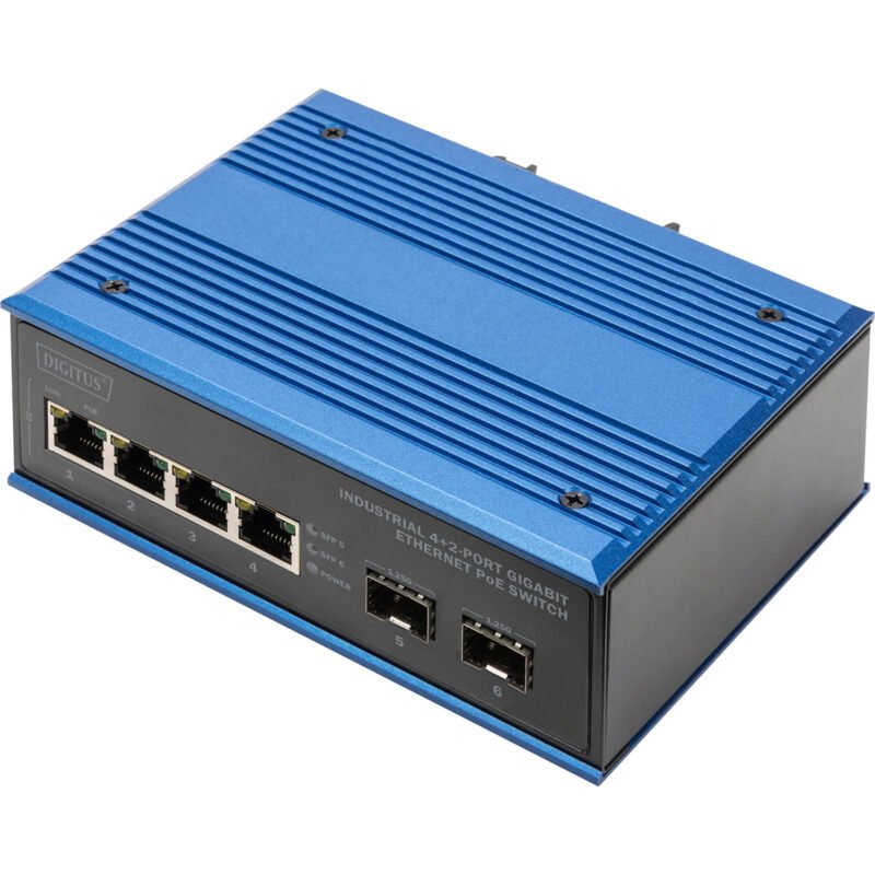 Digitus Industrial 4+2 -Port Gigabit Ethernet PoE