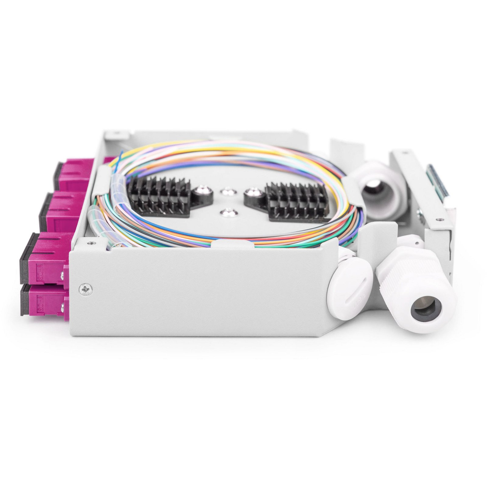 Digitus LWL-Hutschienenbox MM OM4 bestückt SC-Adapter - Imagen 4