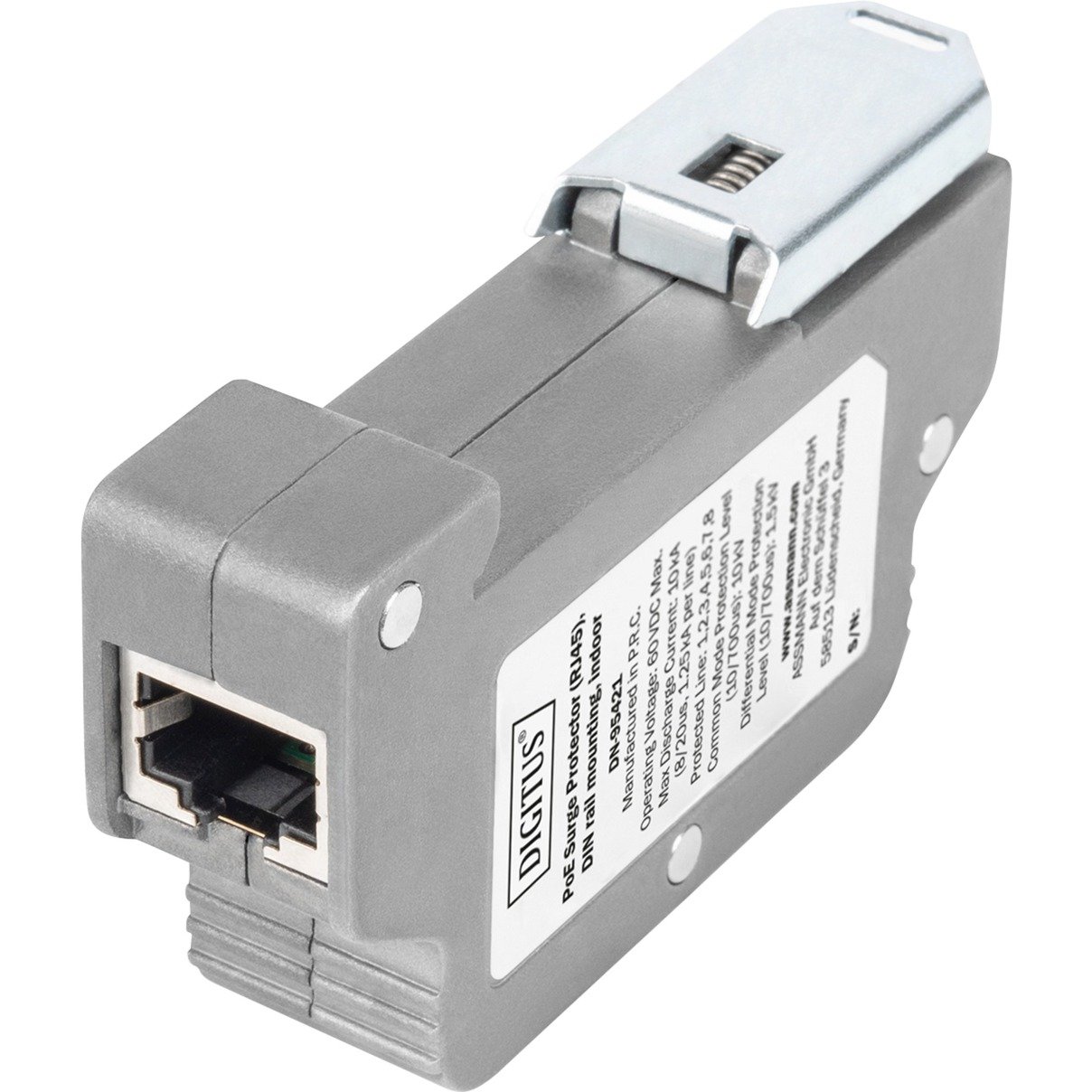 Digitus PoE Überspannungsschutz (RJ-45) Gris