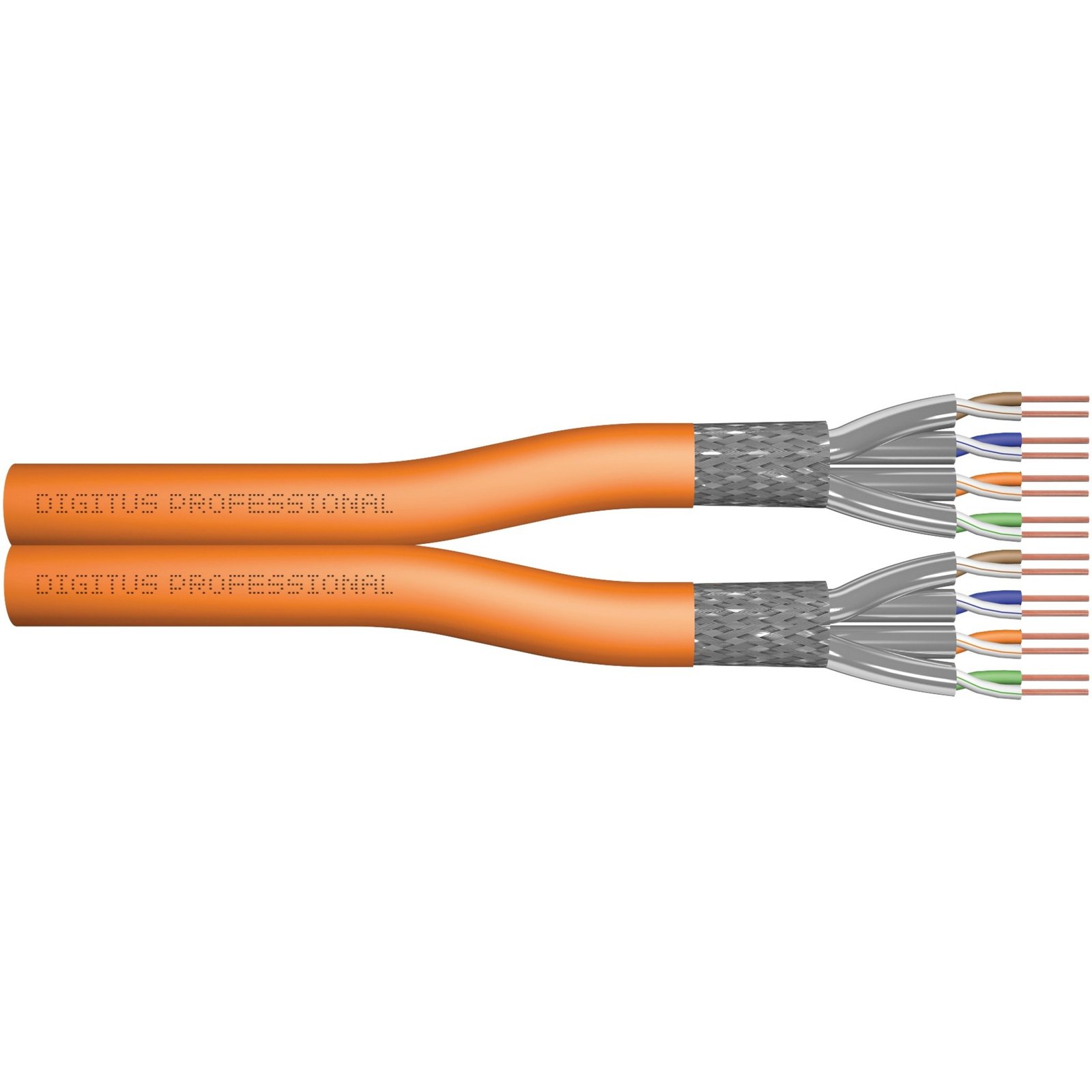 Digitus Professional Cat7 S/FTP Verlegekabel duplex Naranja