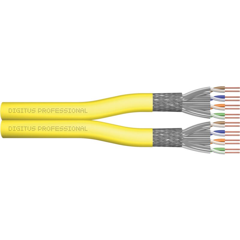 Digitus Professional Cat.7a S/FTP Verlegekabel Duplex Amarillo
