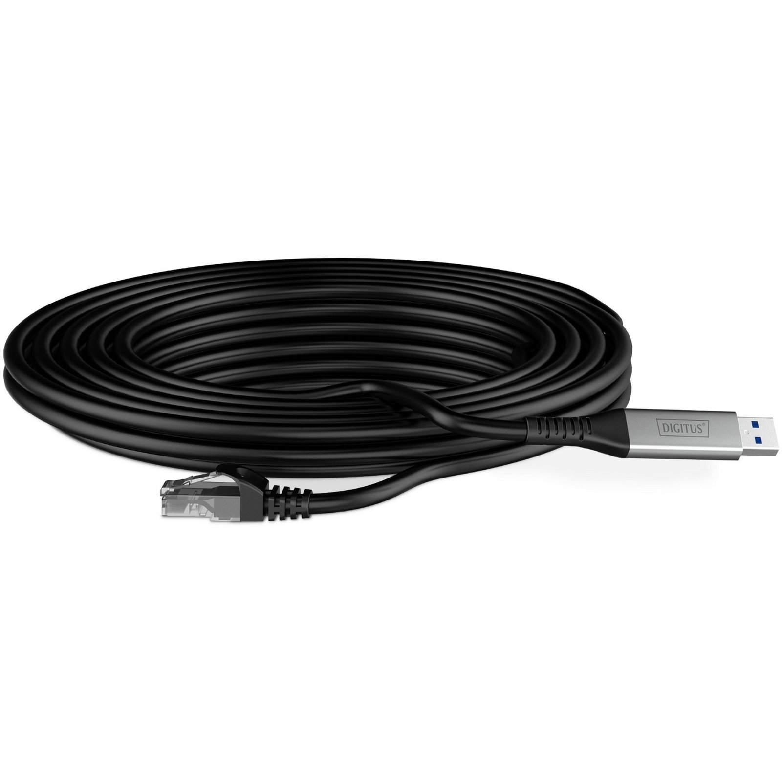 Digitus USB-A 3.2 Gen1 > RJ-45 Ethernet Kabel Negro - Imagen 2