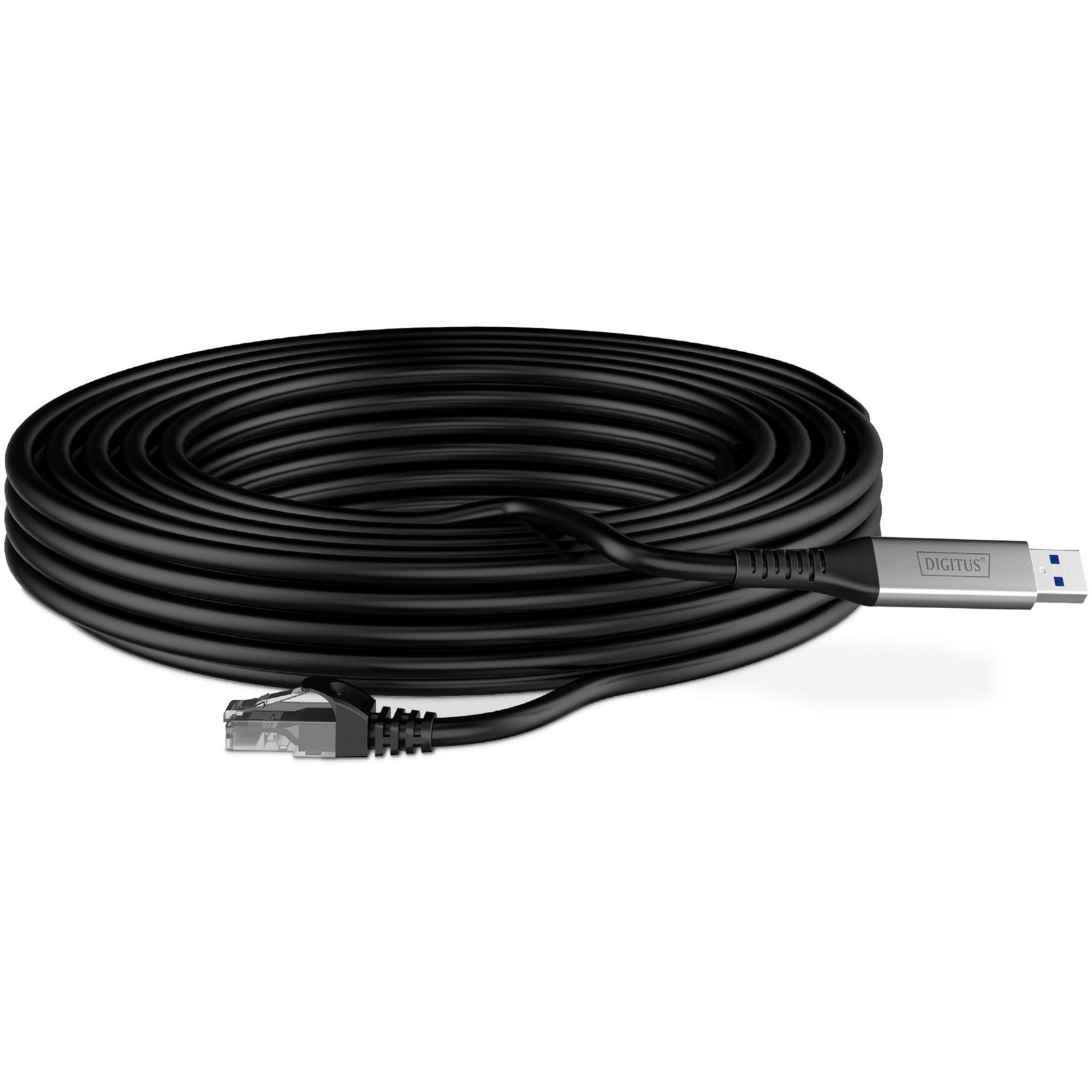 Digitus USB-A 3.2 Gen1 > RJ-45 Ethernet Kabel Negro - Imagen 2