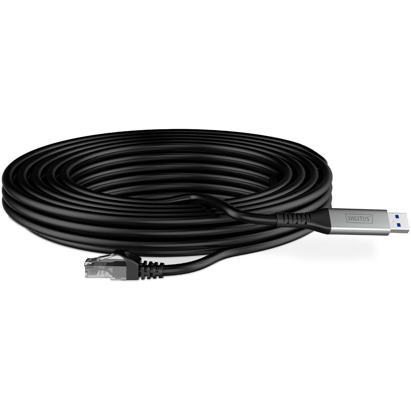 Digitus USB-A 3.2 Gen1 > RJ-45 Ethernet Kabel Negro - Imagen 2