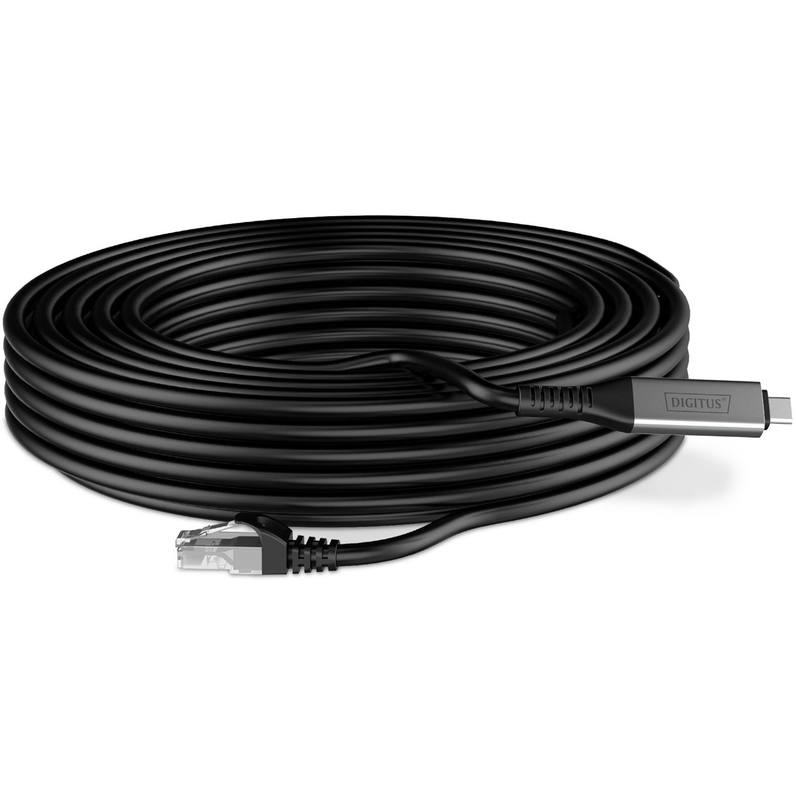 Digitus USB-C 3.2 Gen1 > RJ-45 Ethernet Kabel Negro - Imagen 2