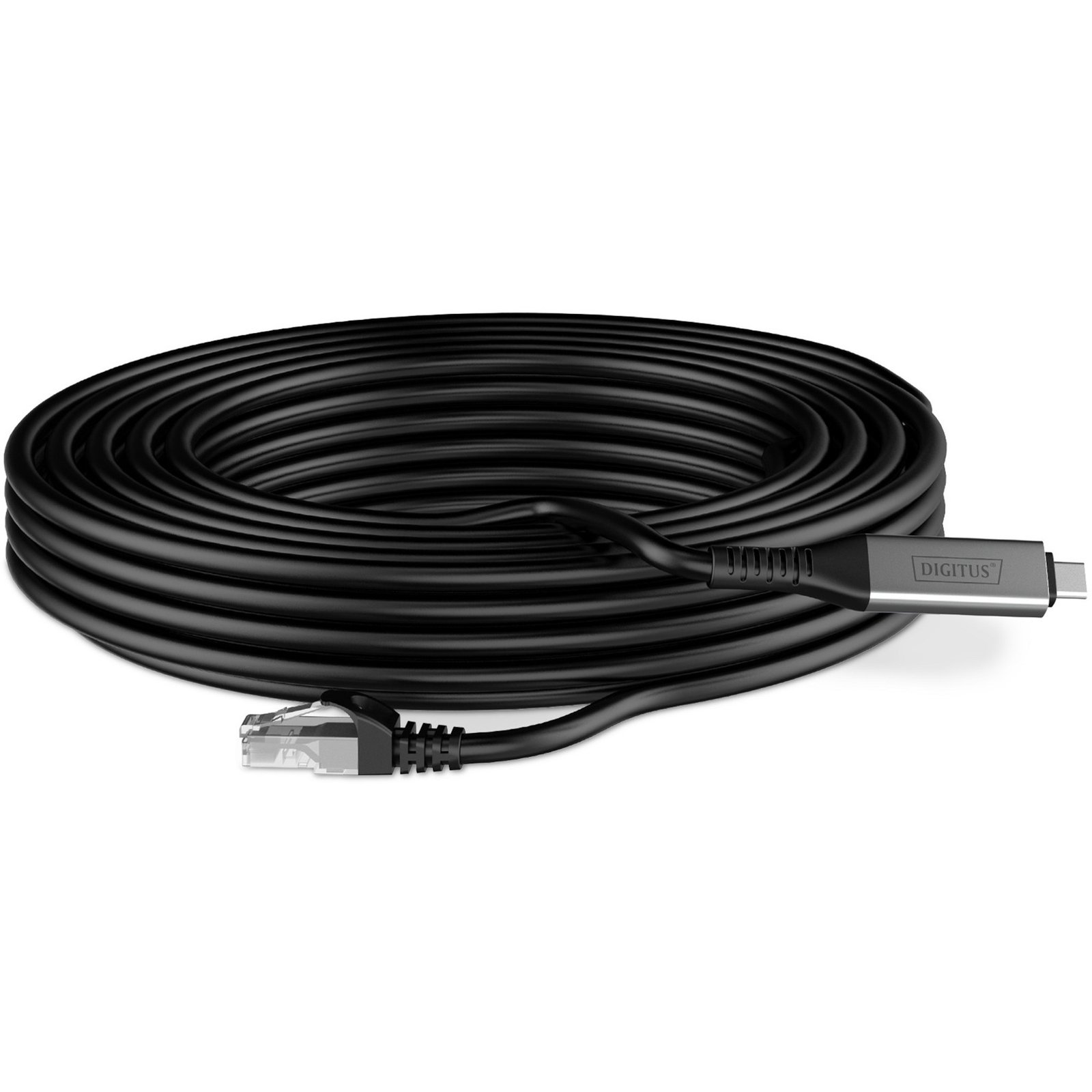 Digitus USB-C 3.2 Gen1 > RJ-45 Ethernet Kabel Negro - Imagen 2