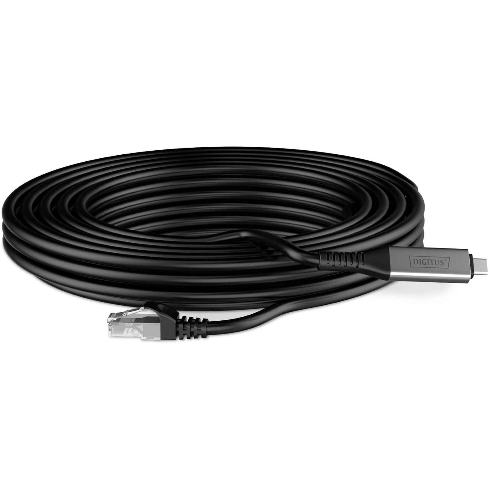 Digitus USB-C 3.2 Gen1 > RJ-45 Ethernet Kabel Negro - Imagen 2