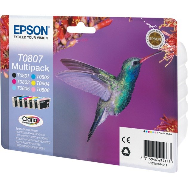 Epson Multipack 6-colours T0807 Claria Photographic Ink - Imagen 2