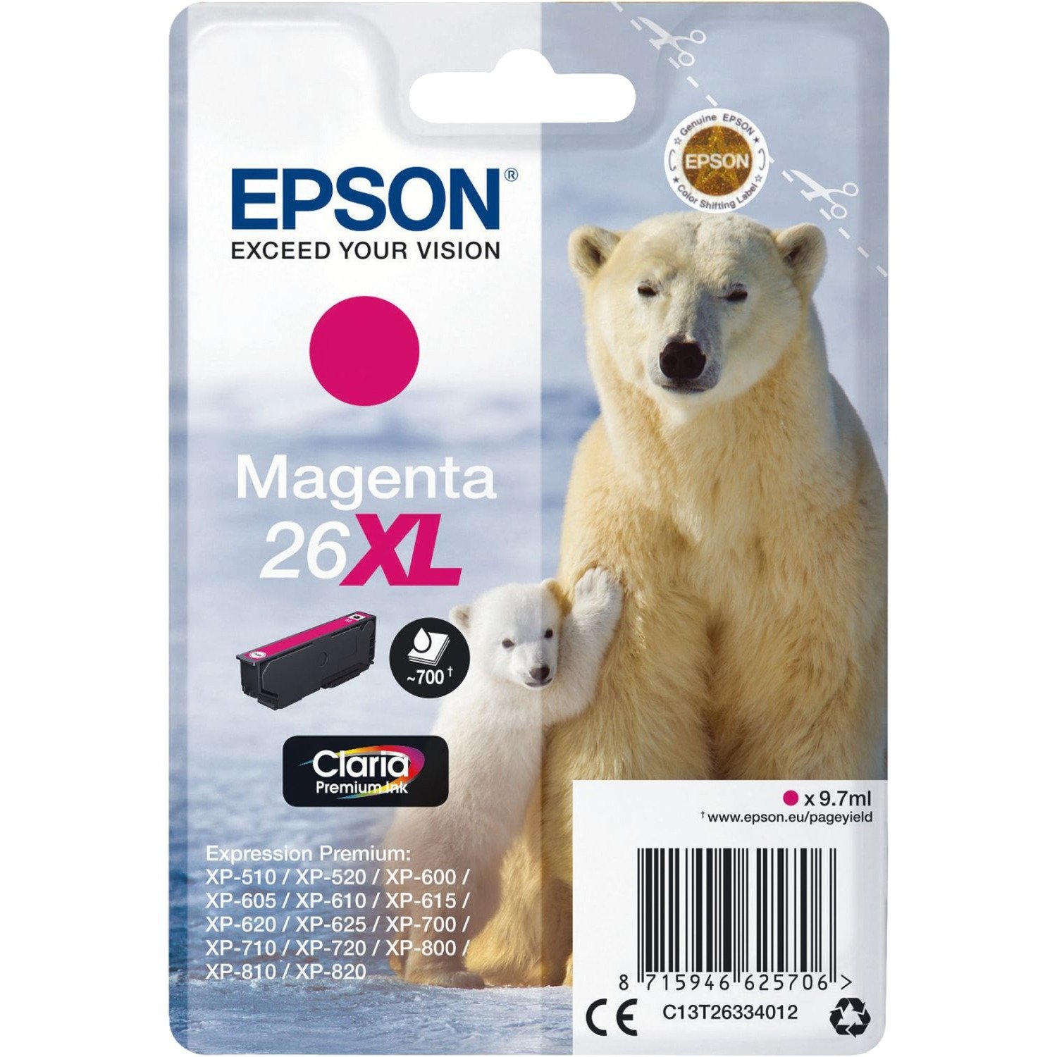 Epson Tinte magenta 26XL (C13T26334012)
