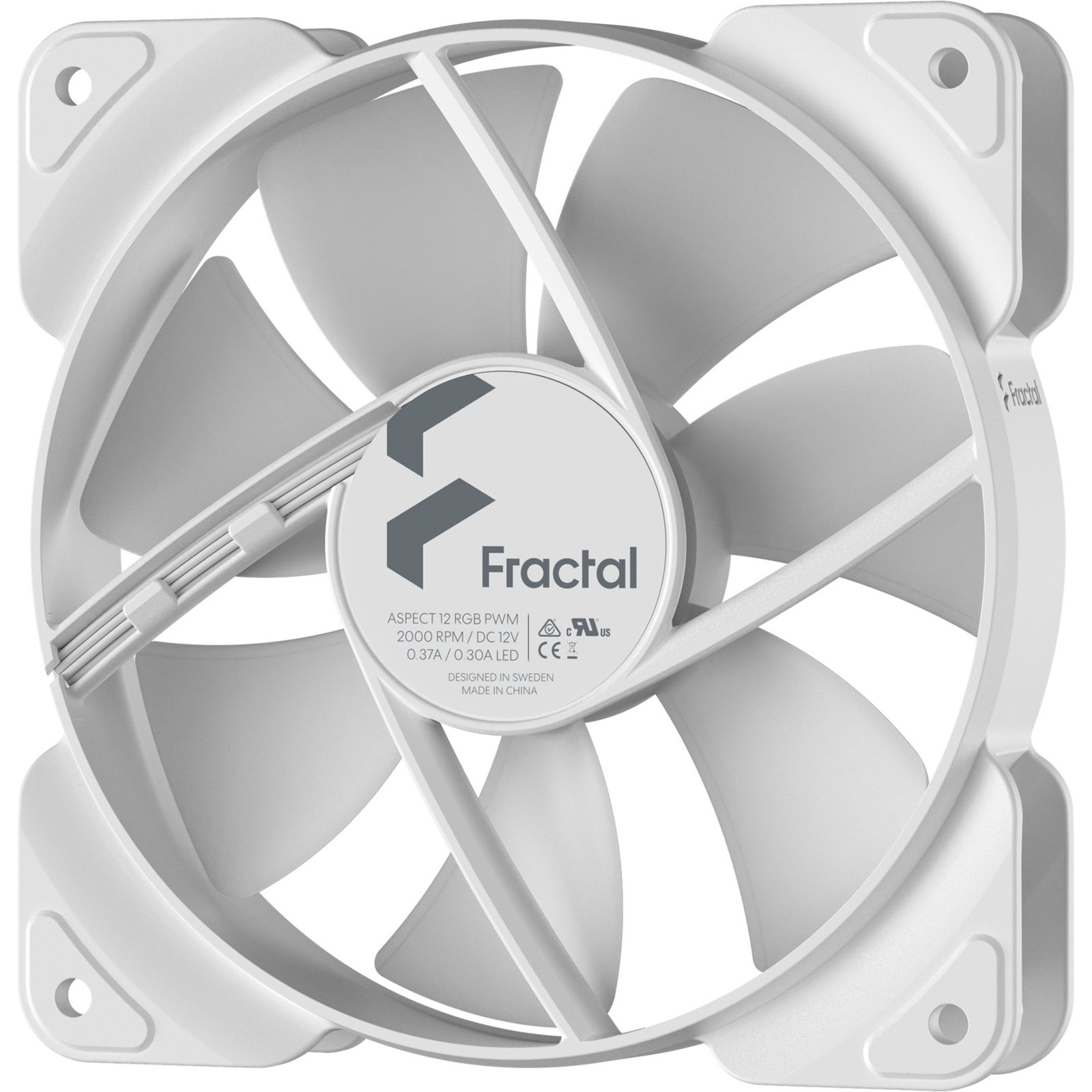 Fractal Design Aspect 12 RGB PWM White Frame Blanco - Imagen 4