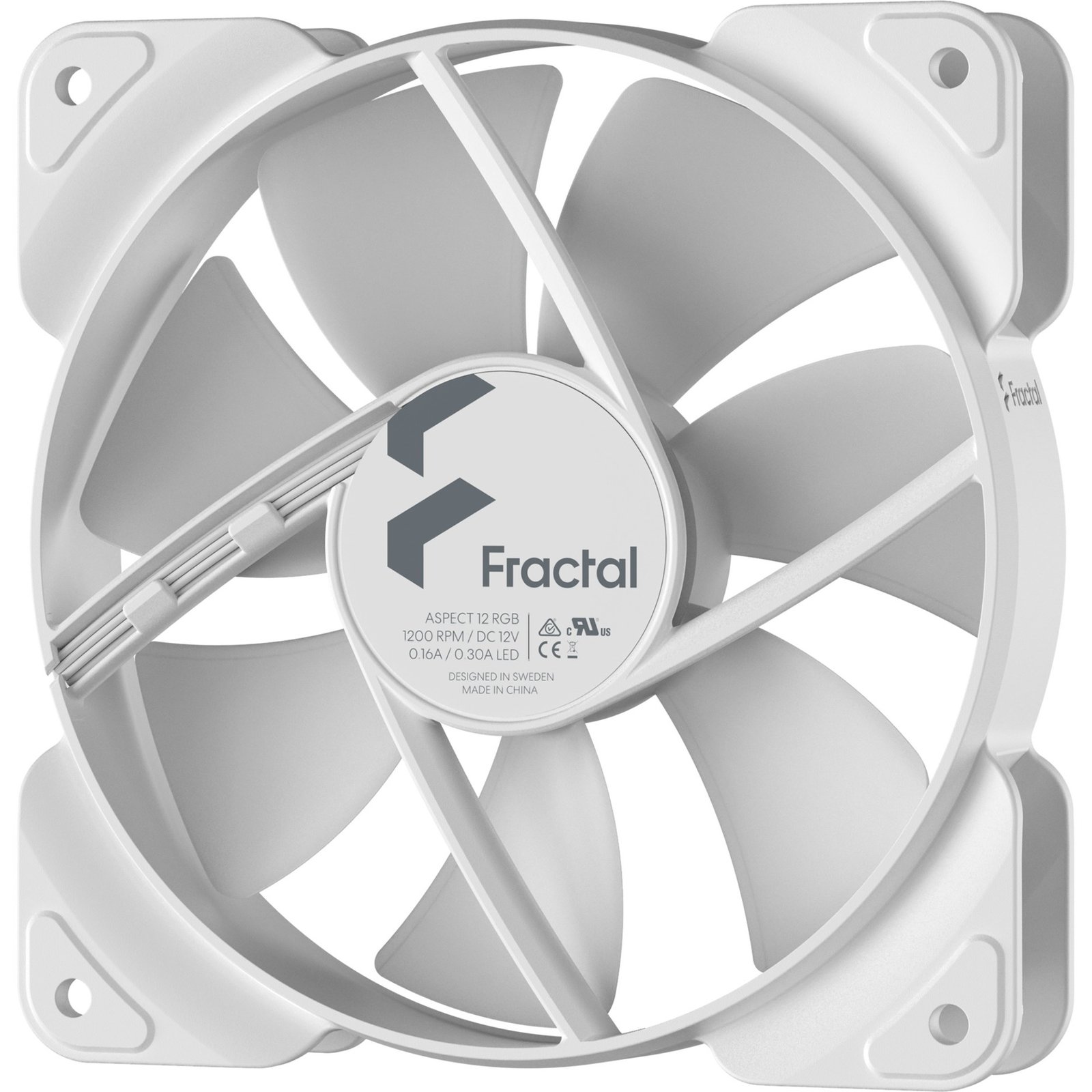 Fractal Design Aspect 12 RGB White Frame Blanco - Imagen 3