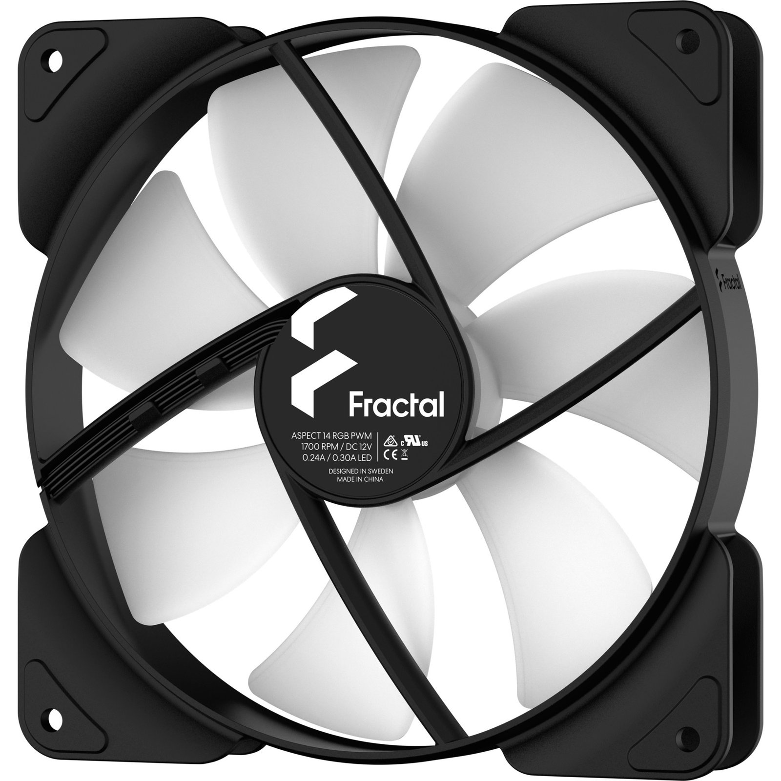 Fractal Design Aspect 14 RGB PWM Black Frame 3er Negro - Imagen 3