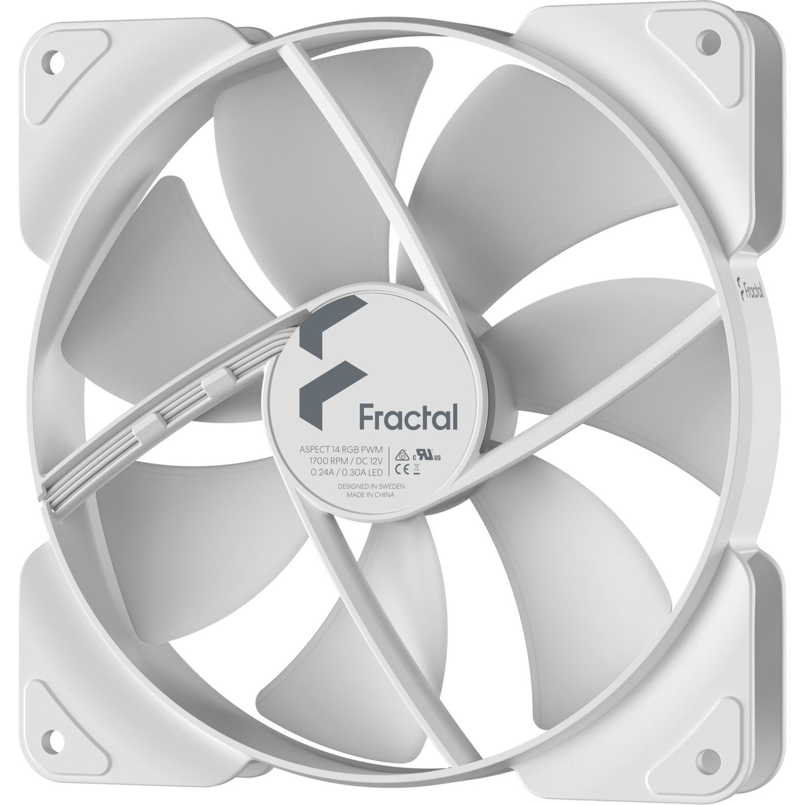 Fractal Design Aspect 14 RGB PWM White Frame Blanco - Imagen 4
