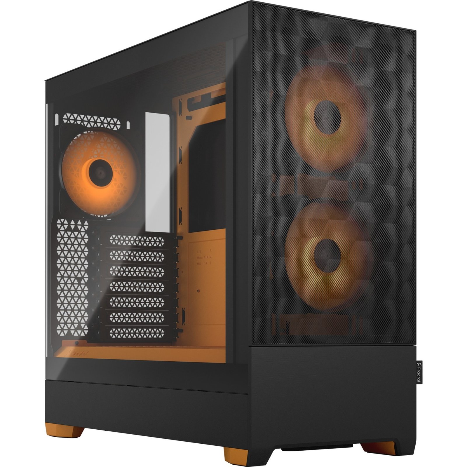 Fractal Design Pop Air RGB Orange Core TG Clear Tint Negro