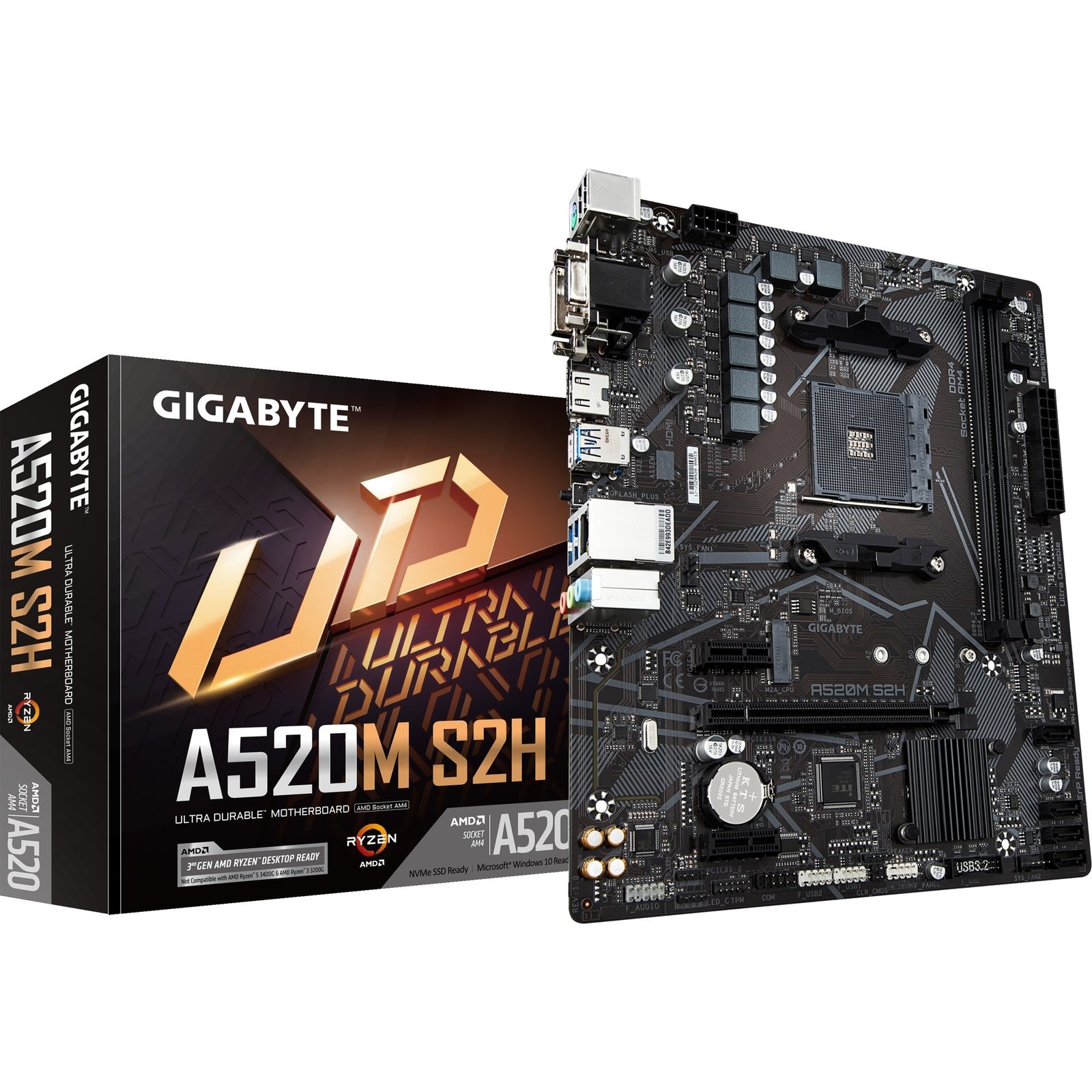GIGABYTE A520M S2H Negro