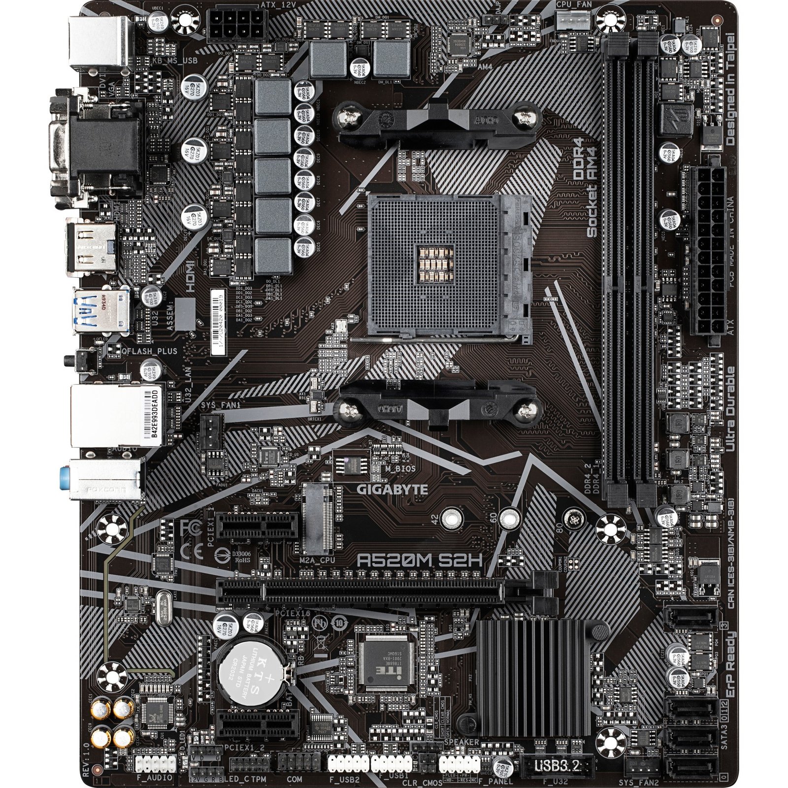 GIGABYTE A520M S2H Negro - Imagen 2