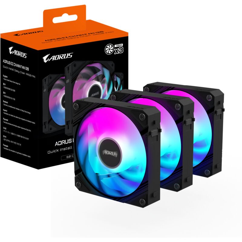 GIGABYTE AORUS EZ CHAIN FAN 120 Negro
