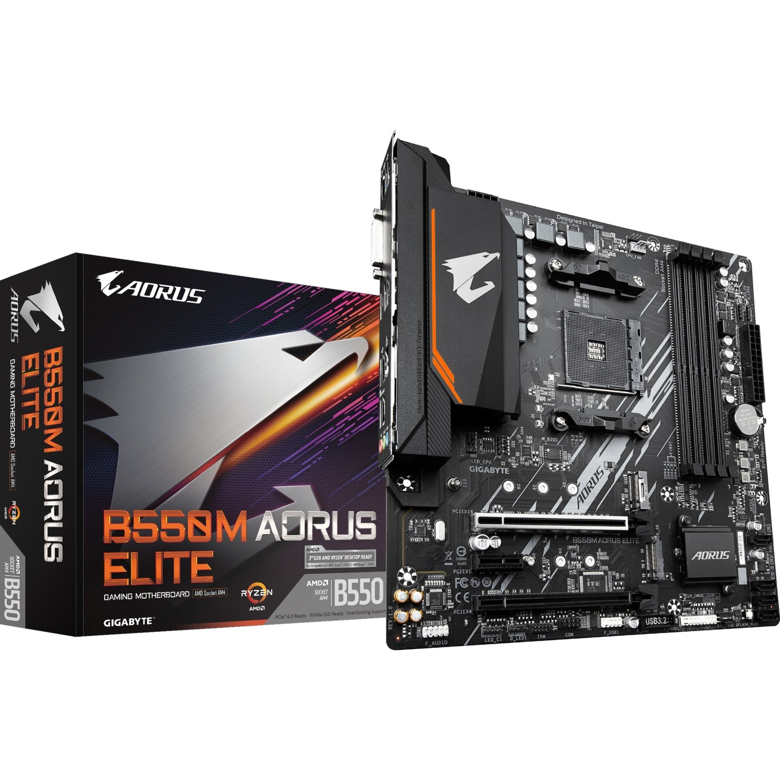 GIGABYTE B550M AORUS ELITE Negro