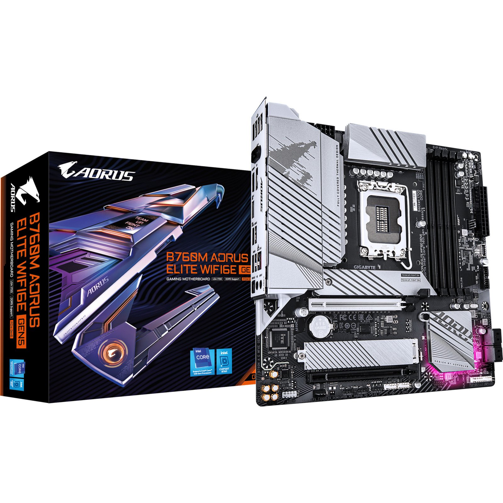 GIGABYTE B760M AORUS ELITE WIFI6E GEN5 Blanco