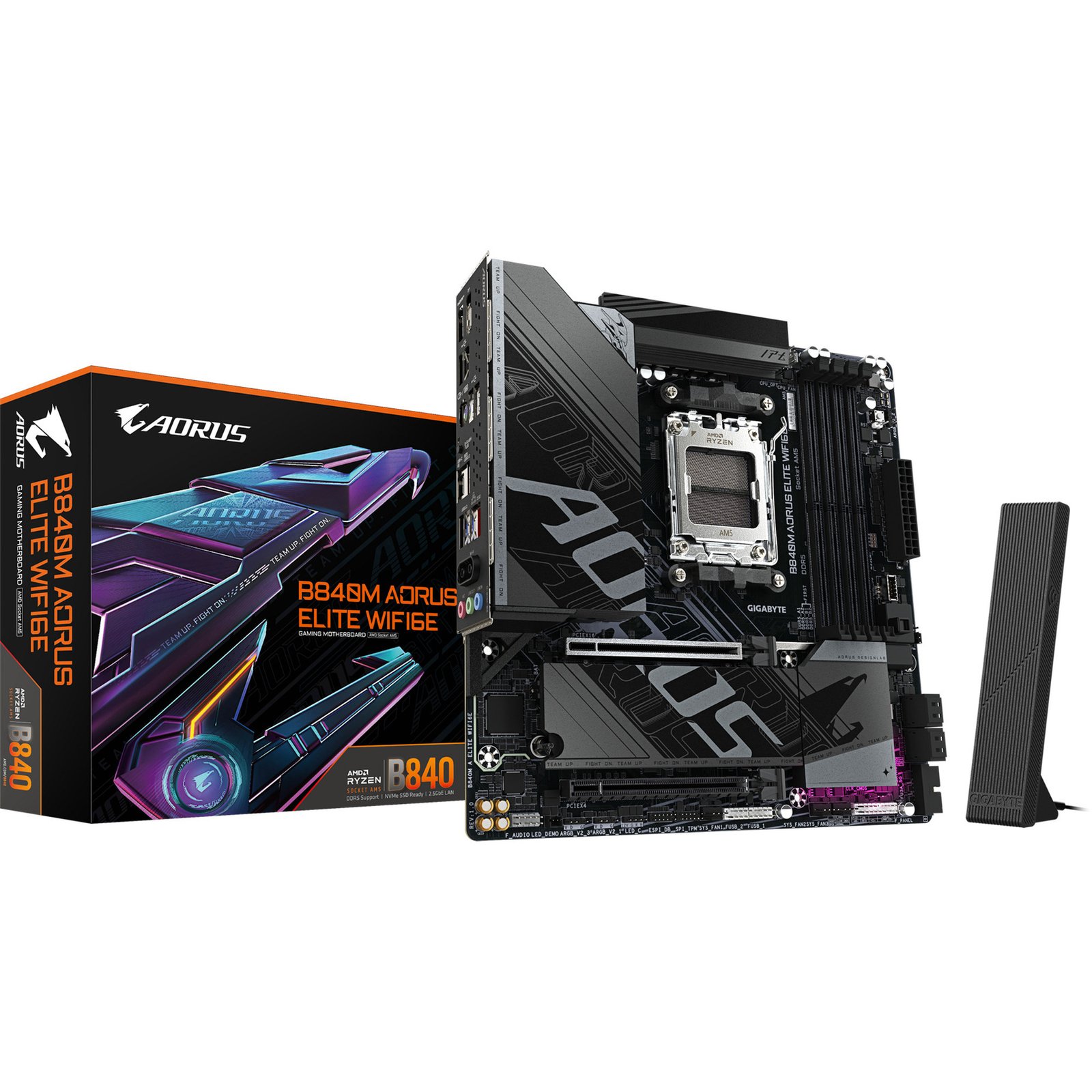 GIGABYTE B840M AORUS ELITE WIFI6E Negro