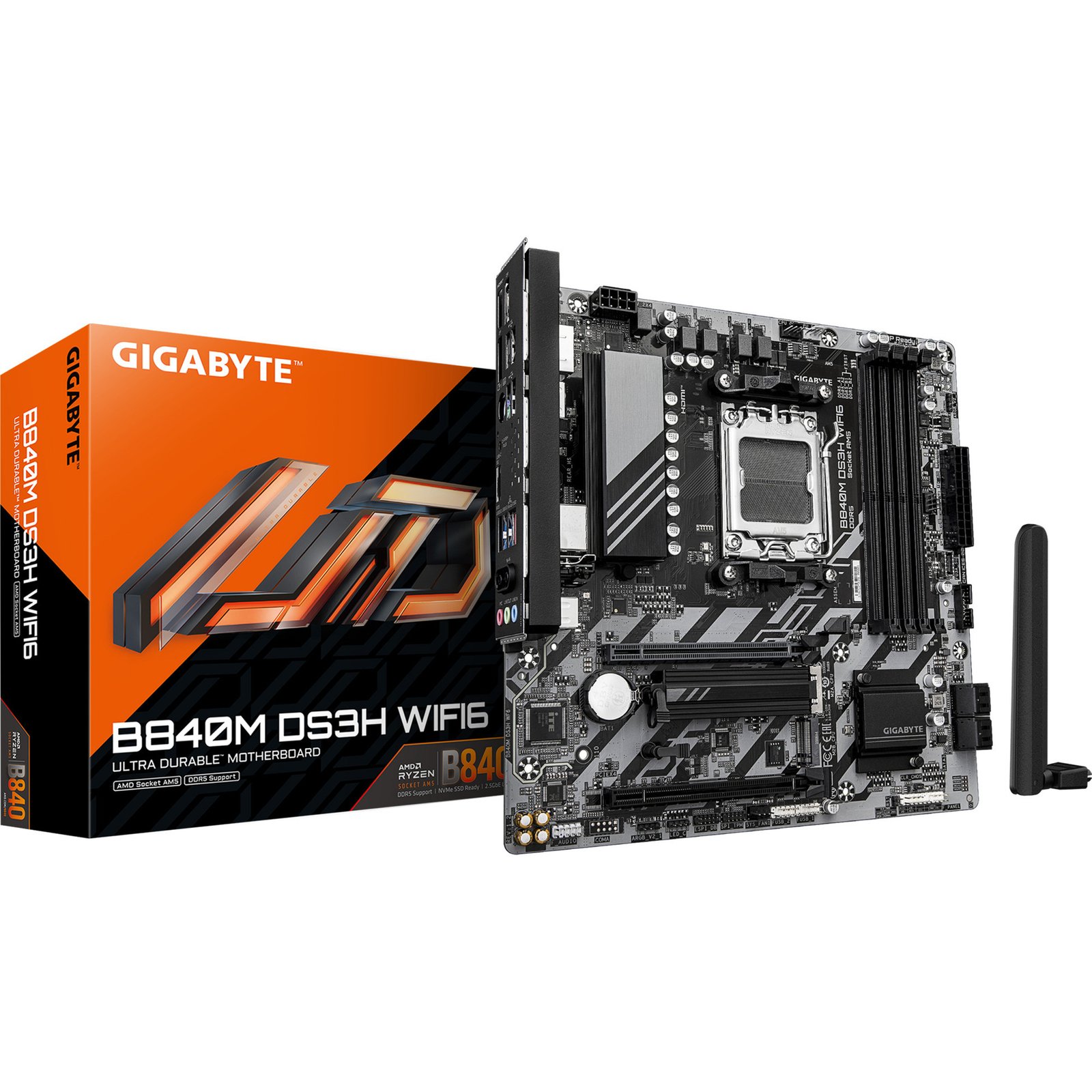GIGABYTE B840M DS3H WIFI6 Negro