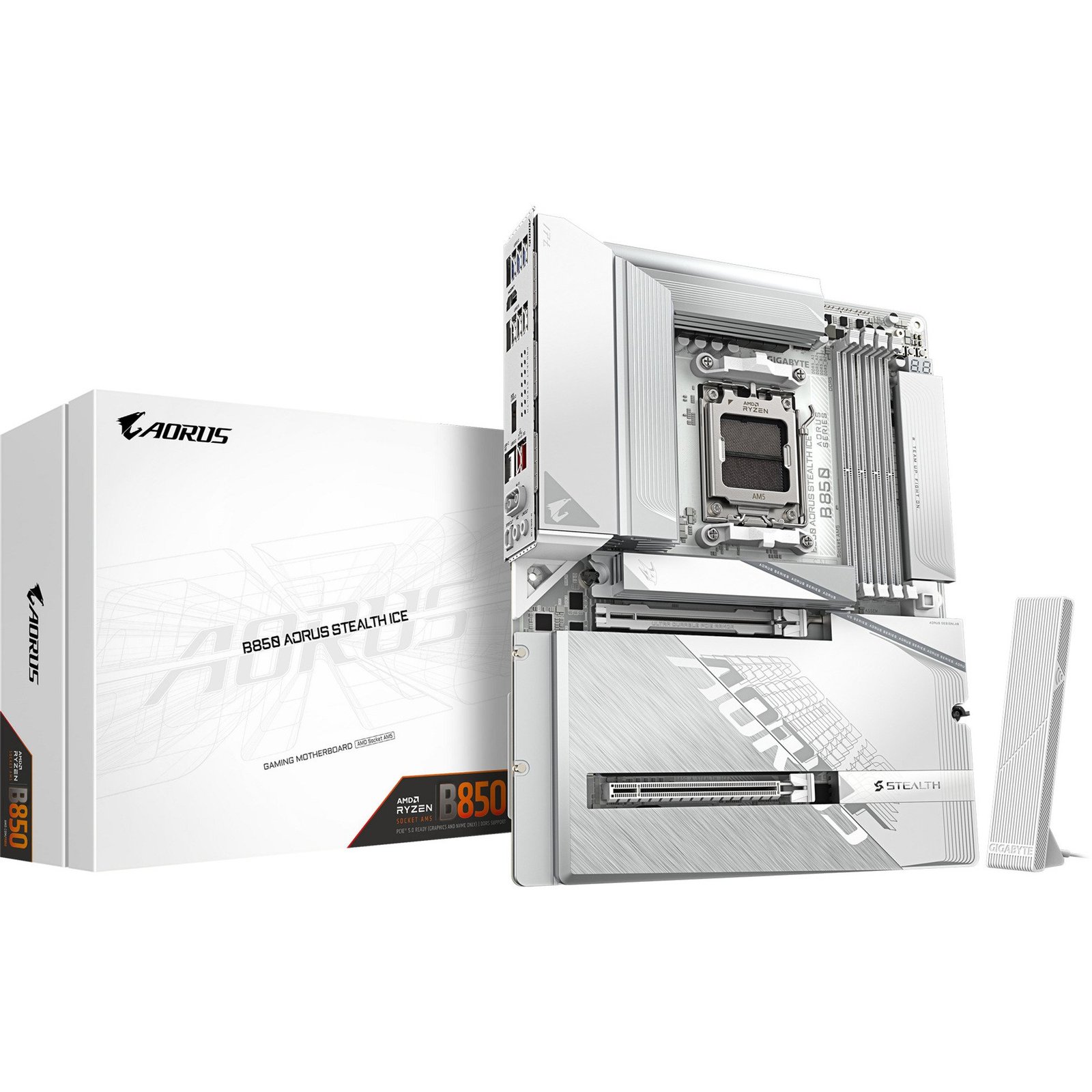 GIGABYTE B850 AORUS STEALTH ICE Blanco