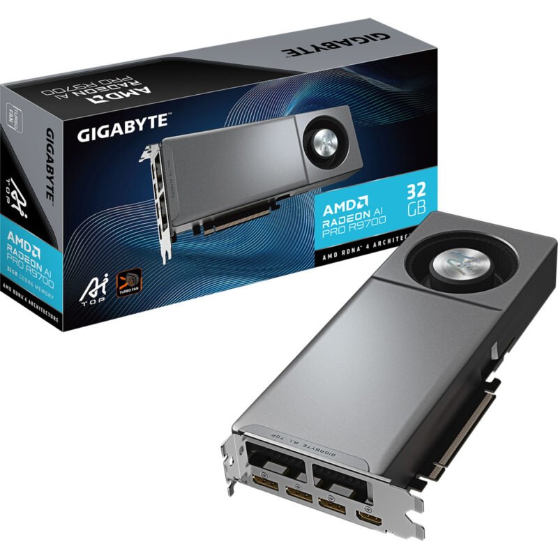 GIGABYTE Radeon™ AI PRO R9700 AI TOP Negro