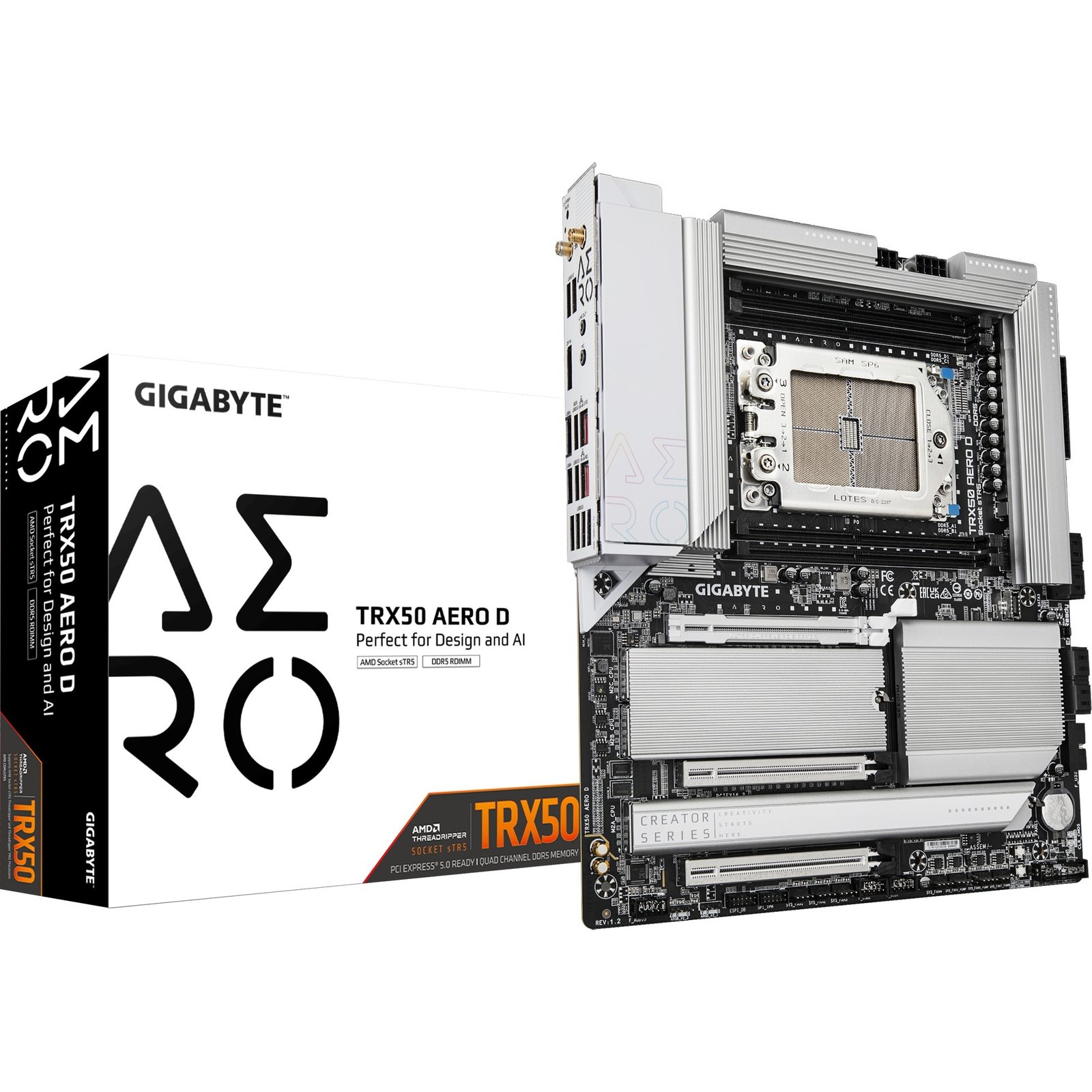 GIGABYTE TRX50 AERO D Plata