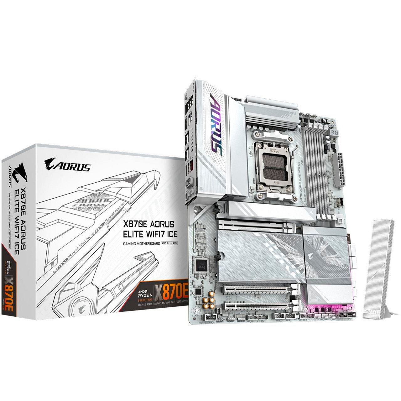 GIGABYTE X870E AORUS ELITE WIFI7 ICE Blanco