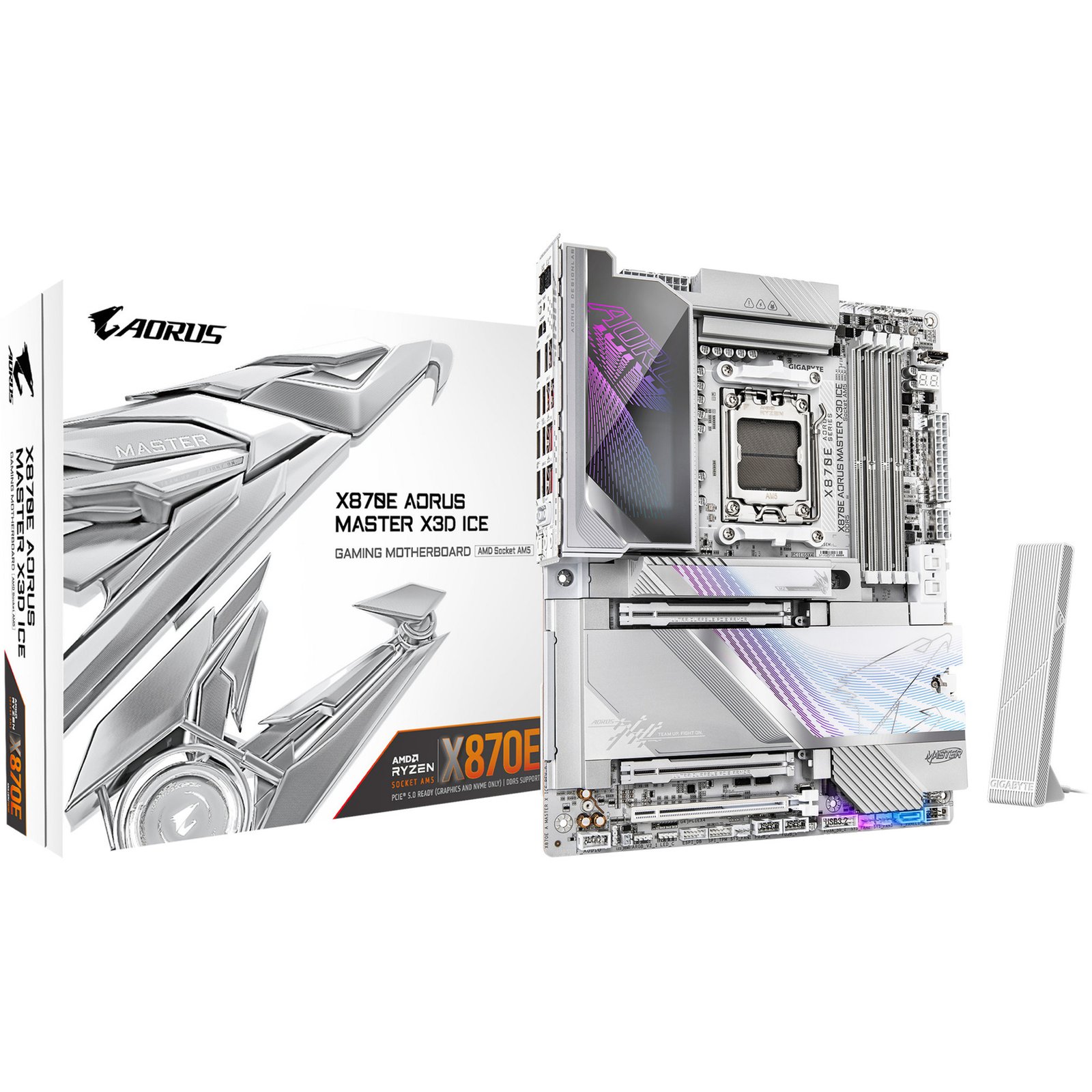 GIGABYTE X870E AORUS MASTER X3D ICE Plata
