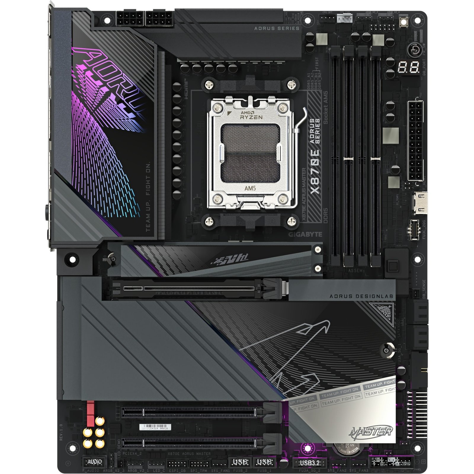 GIGABYTE X870E AORUS MASTER Negro - Imagen 2