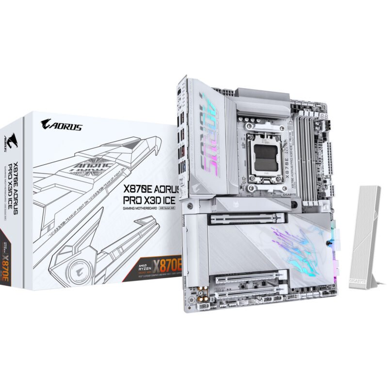 GIGABYTE X870E AORUS PRO X3D ICE Plata
