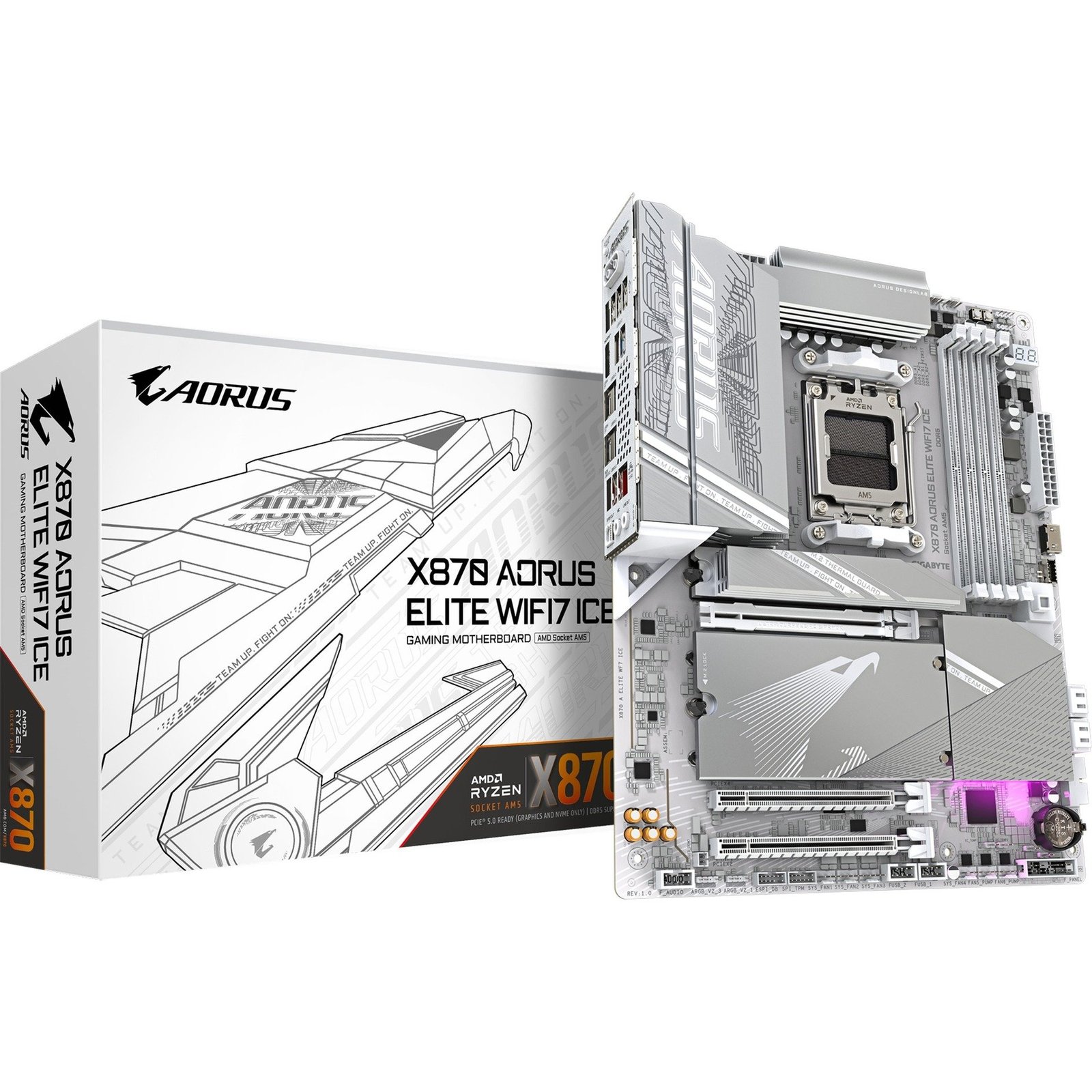 GIGABYTE X870 AORUS ELITE WIFI7 ICE Plata
