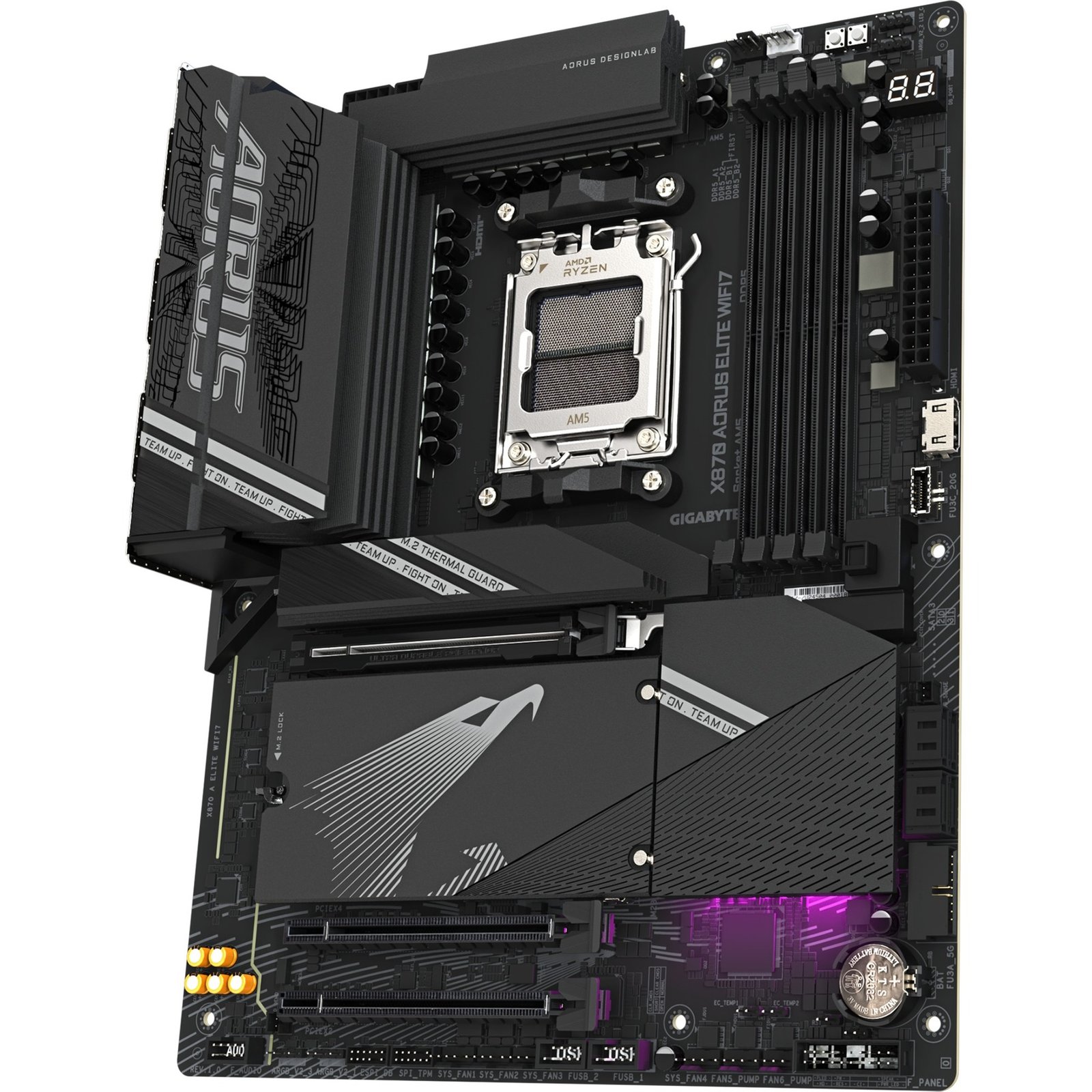 GIGABYTE X870 AORUS ELITE WIFI7 Negro - Imagen 4