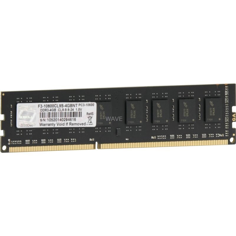 G.Skill DIMM DDR3-1333 Negro, 4 GB 4 GB