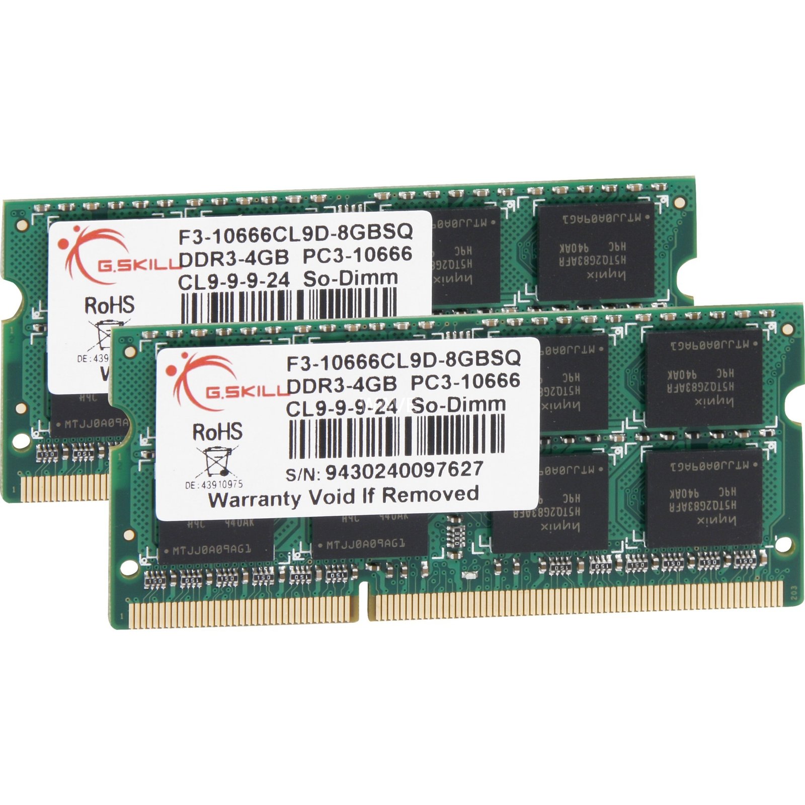 G.Skill SO-DIMM DDR3-1333 (2x ) Dual-Kit, 8 GB 8 GB